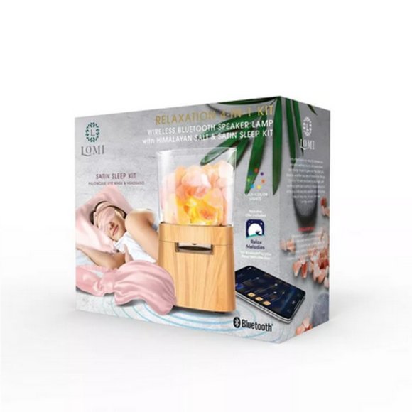 Lomi Wireless Bluetooth Speaker Lamp w/ Himalayan Salt + Satin Sleep 4-in-1 NEW! - Picture 7 of 7